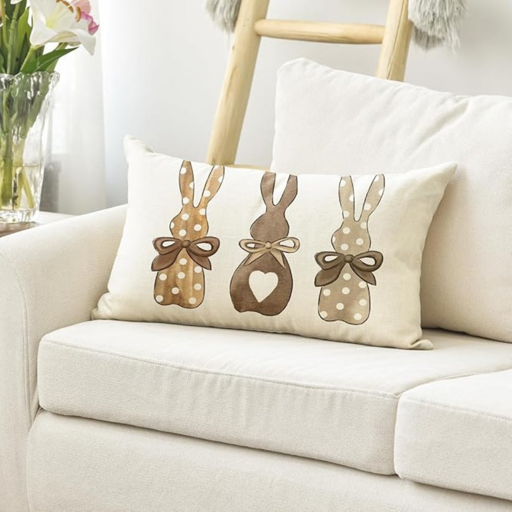 BowLift | Hemp Three Bunny Cushion Cover