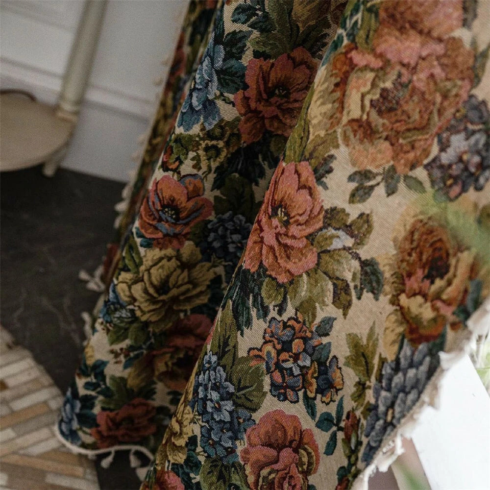 BowLift | Heritage Rose Bloom Tassels Curtain