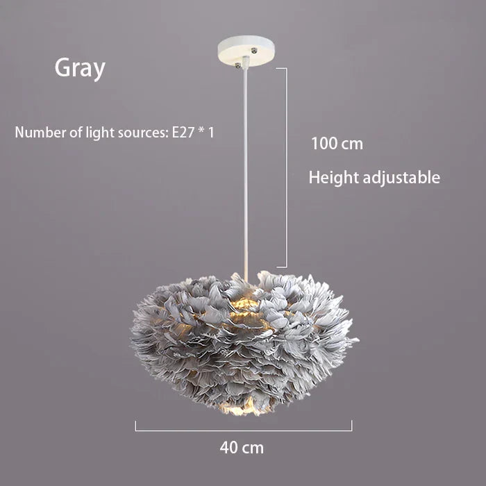 Cloud Like Realistic Feather Chandelier | Bowlift