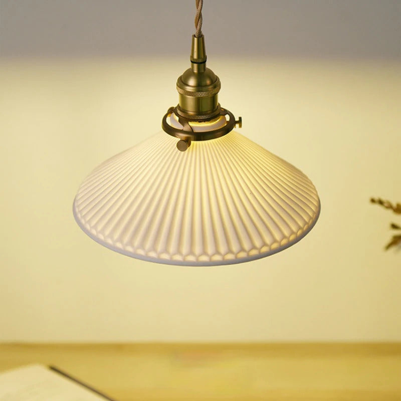 White Ceramic Pendant Lamp | Bowlift