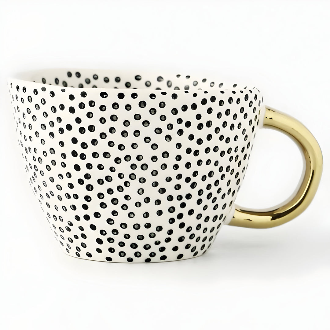Ceramic mug with geometric design – Stylish and modern | Ideal for coffee or tea | Bowlift