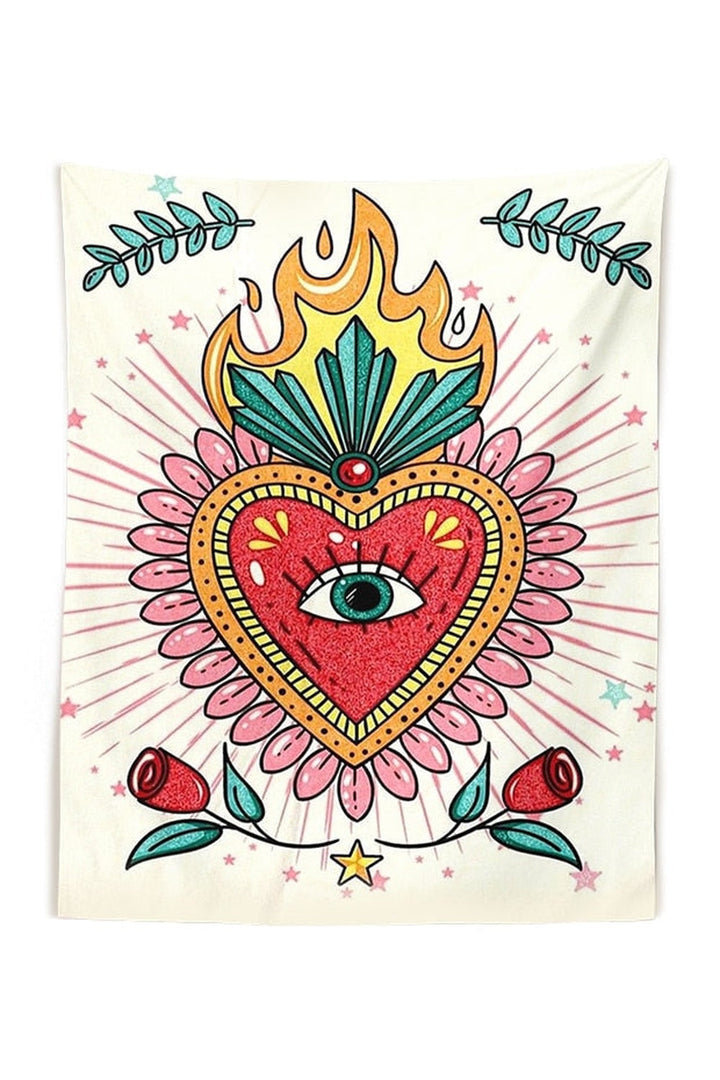 Heart Psychedelic Tapestry | Bowlift