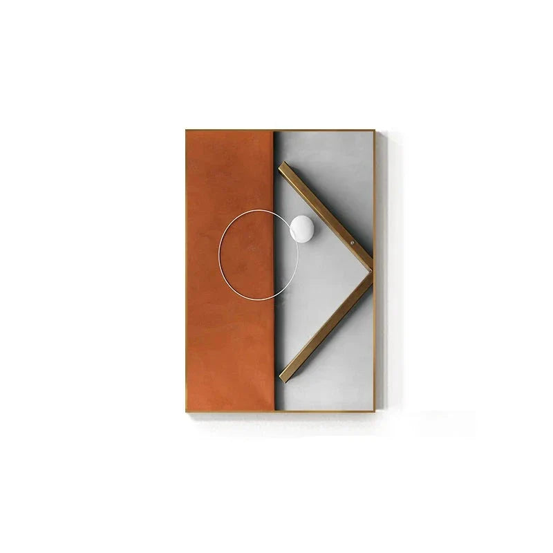 Modern Aesthetics Abstract Geometry Wall Art Fine Art Canvas Prints Pictures For Luxury Apartment Living Room Dining Room Entrance Foyer Art Decor | Bowlift