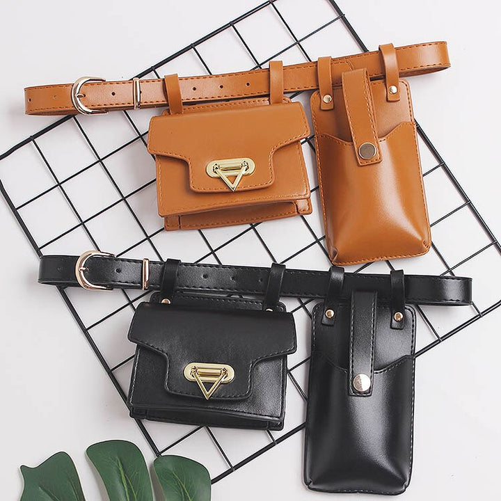 BowLift | Multiple Pockets Leather Adjustable Strap Compact Belt Bag