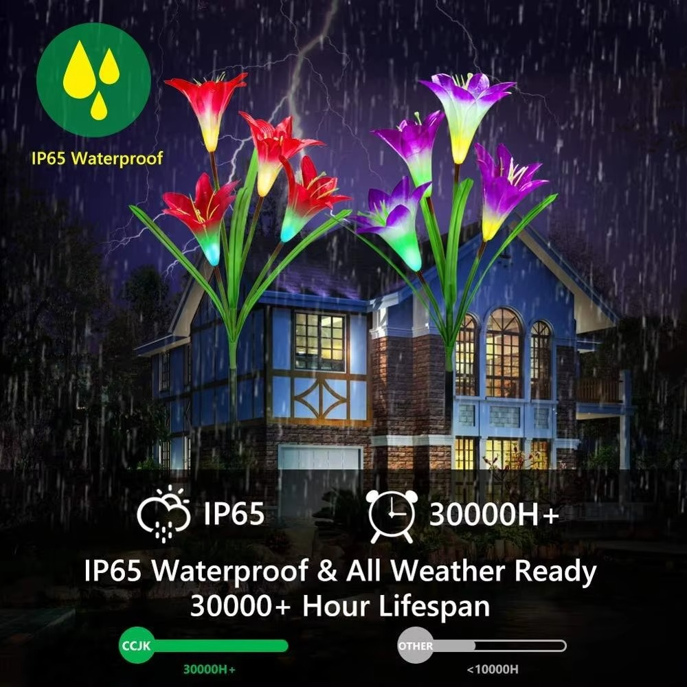 BowLift | Enchanting Solar-Powered Lily Lights for Gardens and Patios
