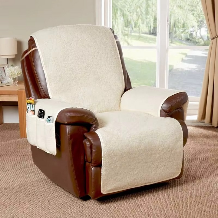 BowLift | Plush Fleece Recliner and Armchair Protector Pad – Thick, Nonslip Furniture Cover