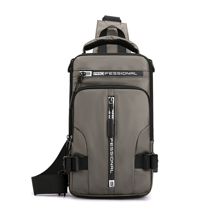 BowLift | Waterproof Oxford Crossbody Bag, Anti-Theft Sling Bag, USB Charging & Multi-Pocket Design