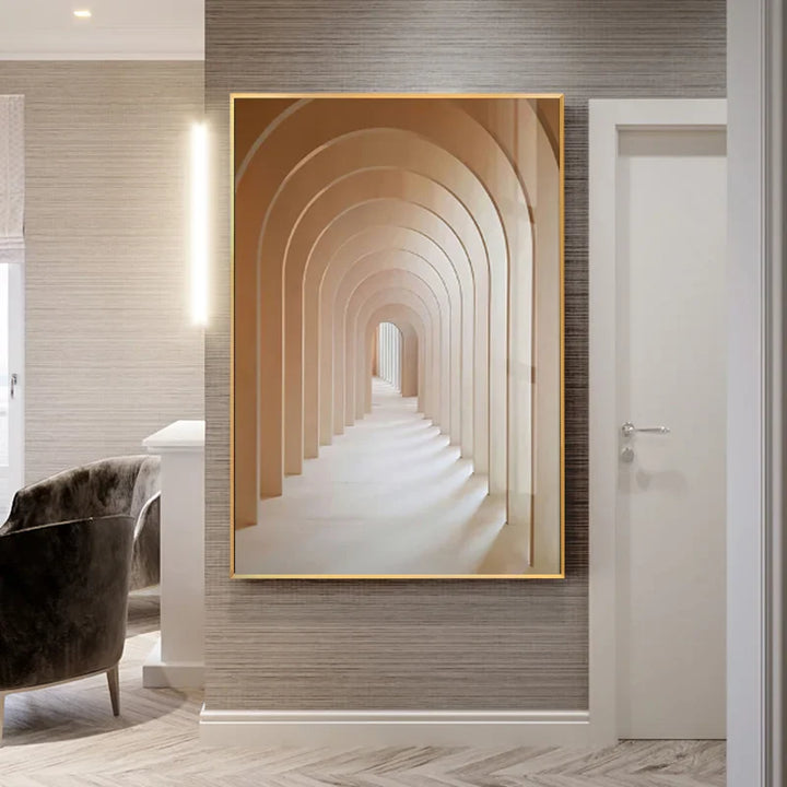 Minimalist Abstract Architectural Wall Art Fine Art Canvas Prints Posters Pictures For Modern Apartment Living Room Home Office Decor | Bowlift