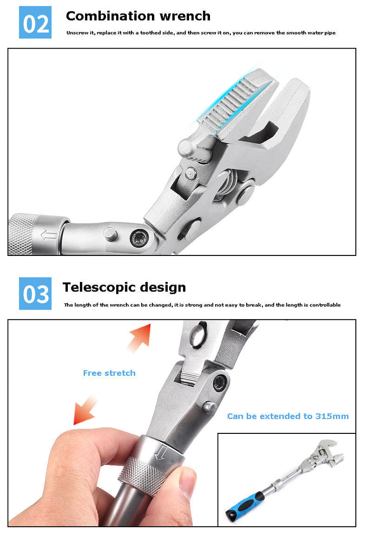 Multifunctional Adjustable Universal Wrench | Bowlift