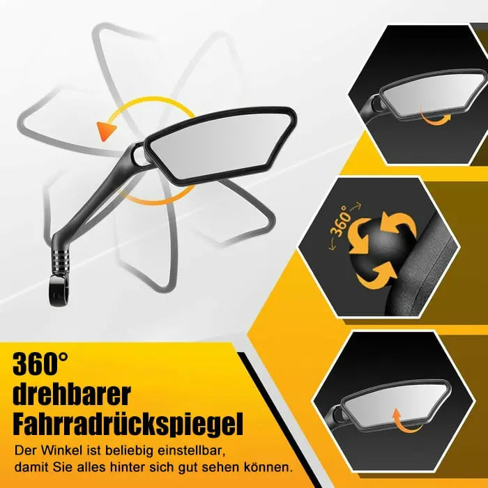 BowLift | Bike mirror made of stainless steel – Shatterproof & 360° Redatable for more safety