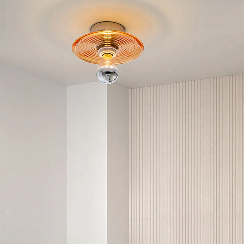 BowLift | Vitra – Vintage Glass Wall Light | Hand-Blown Glass & Iron | E27 Fixture | Warm Ambient Lighting