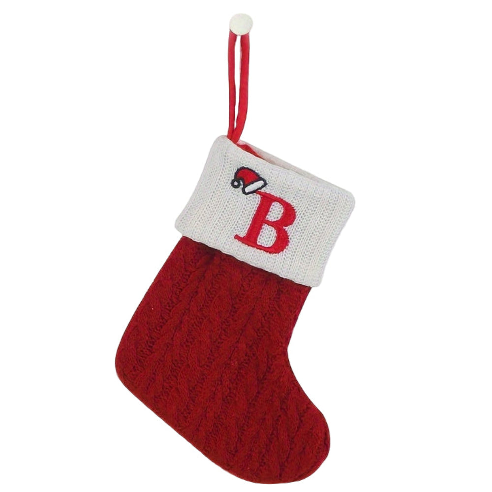 BowLift | Christmas Stocking Knit Monogram Alphabet Decorative Holiday Sock