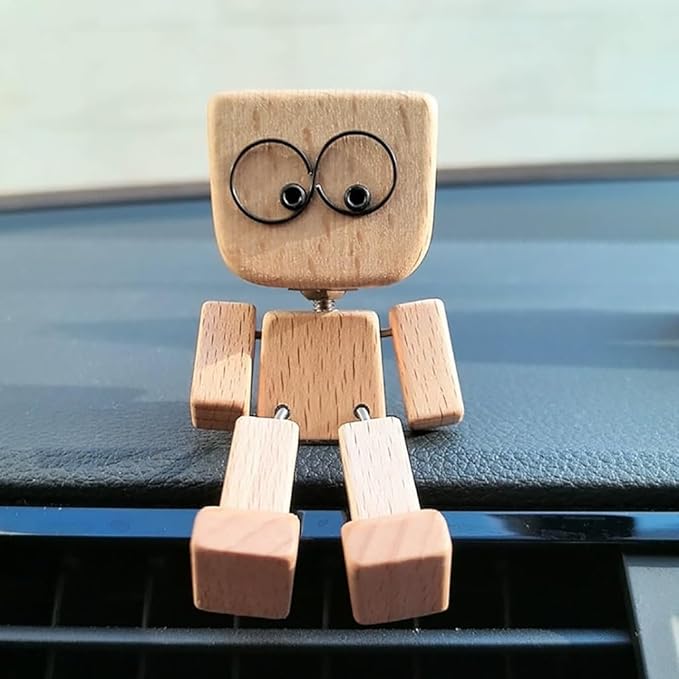 BowLift | Wooden Decoration Figure with Movable Rocking Function and Interchangeable Faces