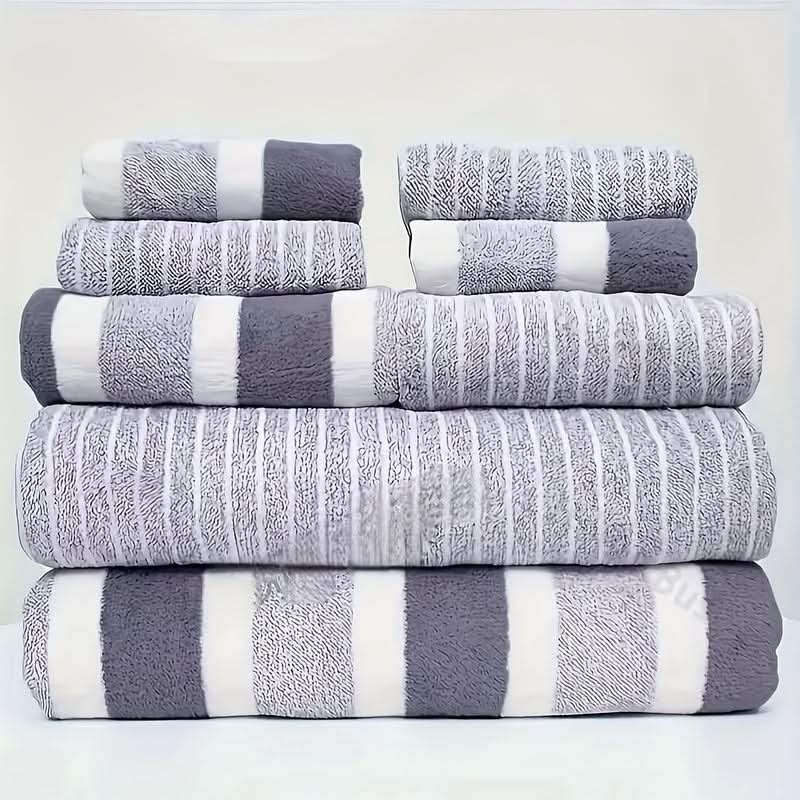 BowLift | LUXORA – 8-piece towel set made of microfiber, soft, highly absorbent & quick-drying