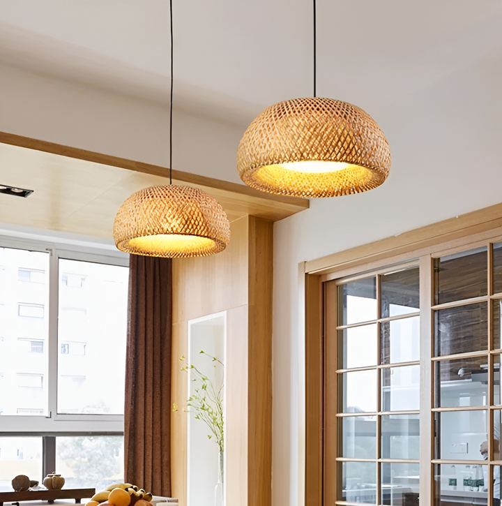 BowLift | Aesthetic Wicker Pendant Lamp