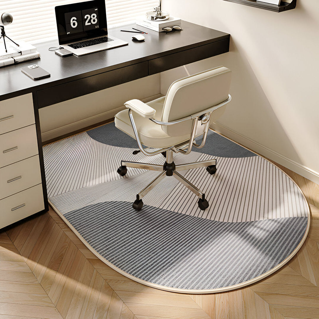 BowLift | ComfiOval Rug Beige – Non-slip Velour Rug, 60x90 to 180x250 cm