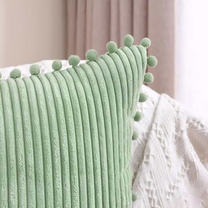 BowLift | Cotton Cushion Cover with Pom Poms