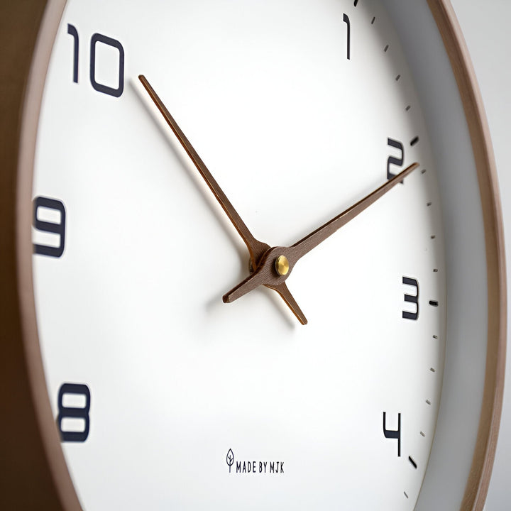 BowLift | Scandinavian Wooden Wall Clock Minimalist Design for Living Room, Office and Kitchen