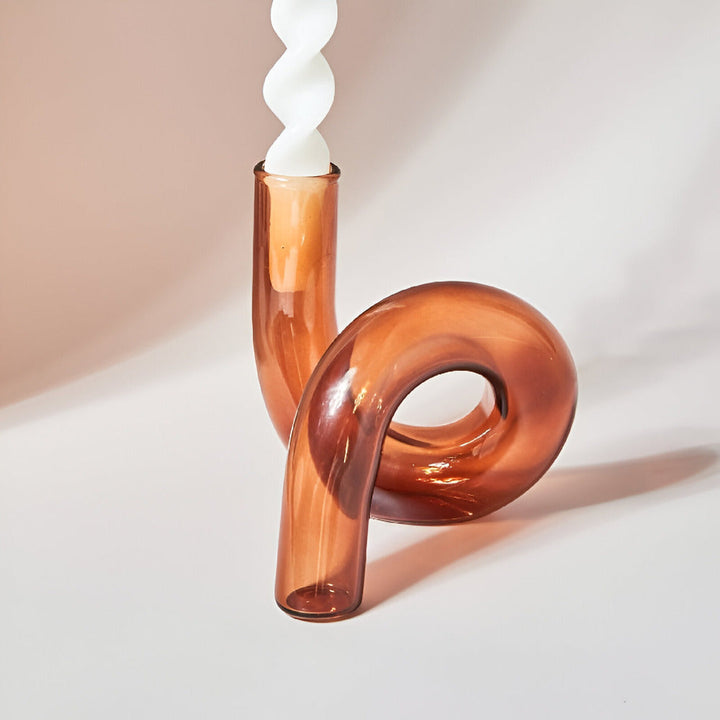 BowLift | Elegant Glass Vase with Integrated Candle Holder