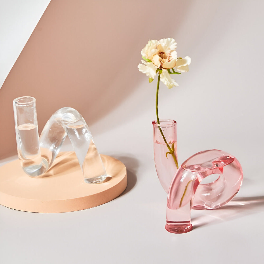 BowLift | Elegant Glass Vase with Integrated Candle Holder