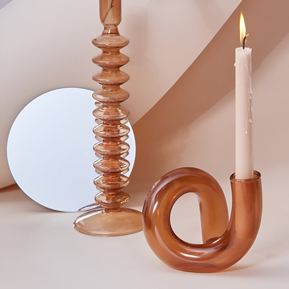BowLift | Elegant Glass Vase with Integrated Candle Holder