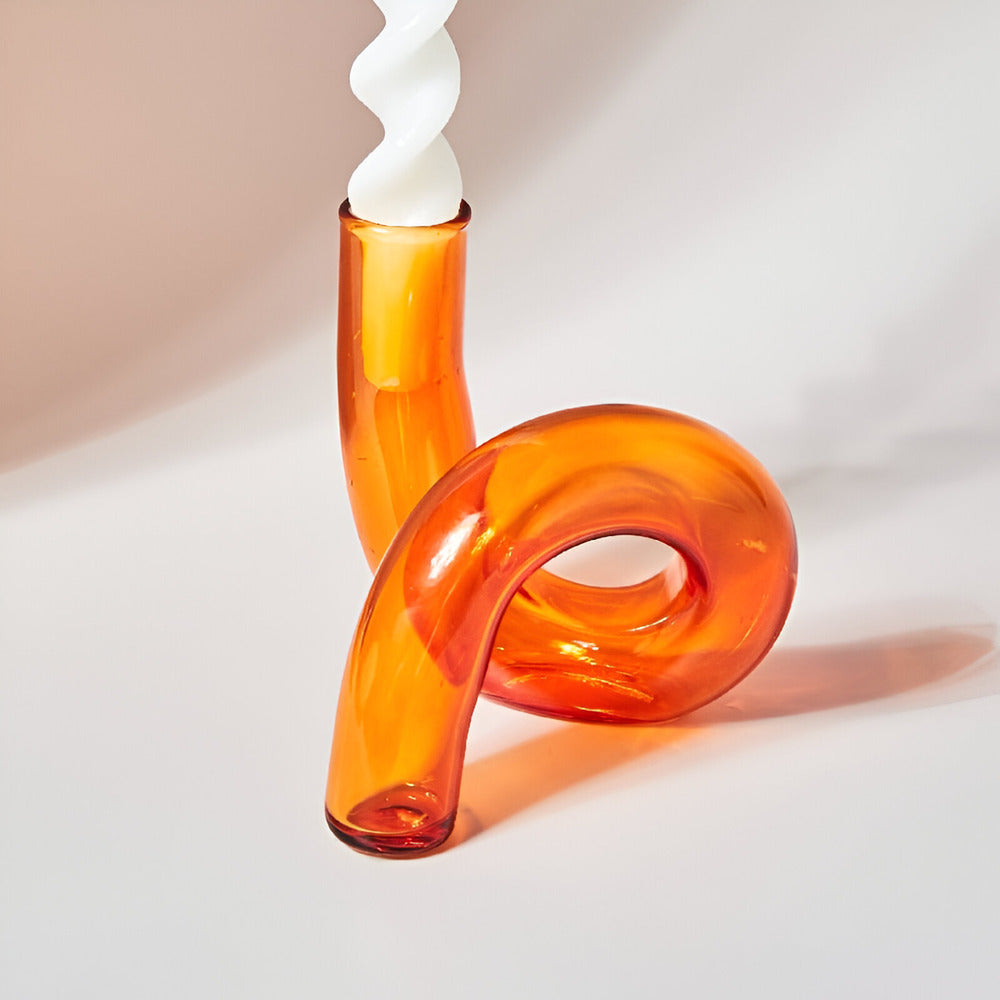 BowLift | Elegant Glass Vase with Integrated Candle Holder