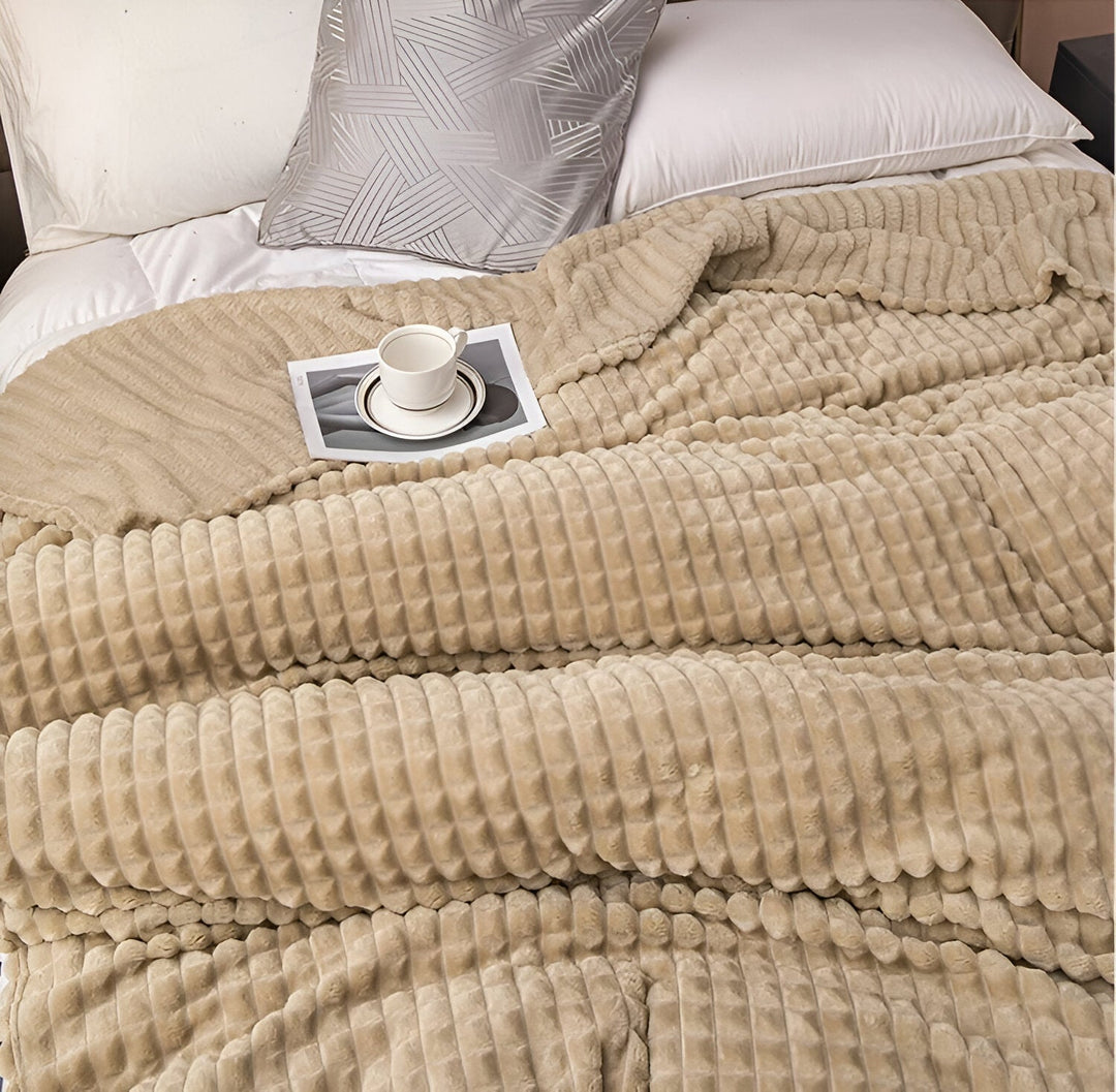 BowLift | EliteWave Plaid - Ultrafluffy structured coral fleece blanket