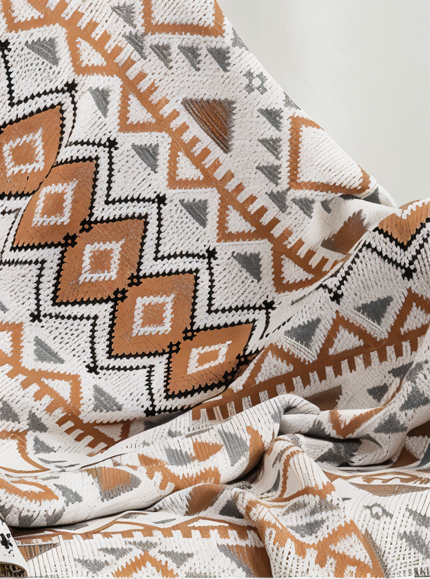 BowLift | VIVIDLOOM – Geometric Boho Fleece Blanket