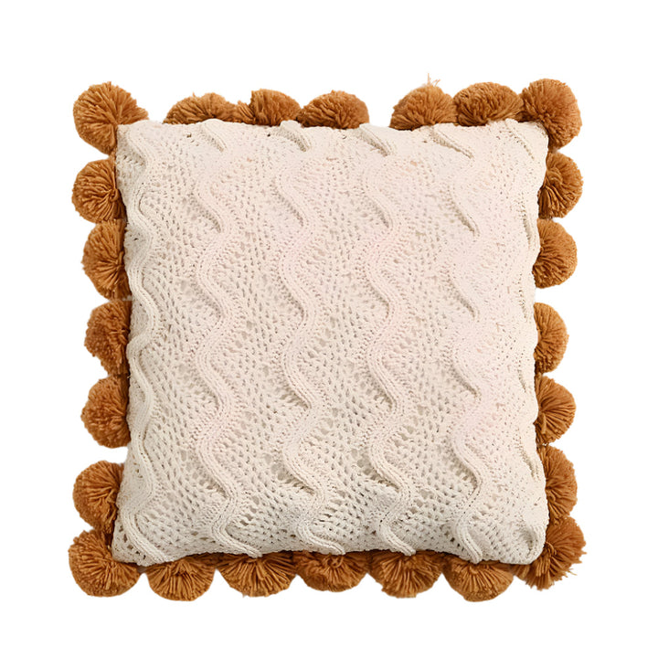 BowLift | Knitted Cushion Cover with Tassels in Boho Style