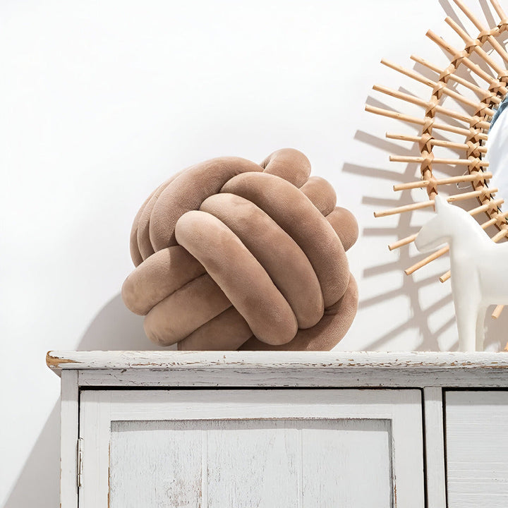 BowLift | Handmade Knotted Round Decorative Pillow