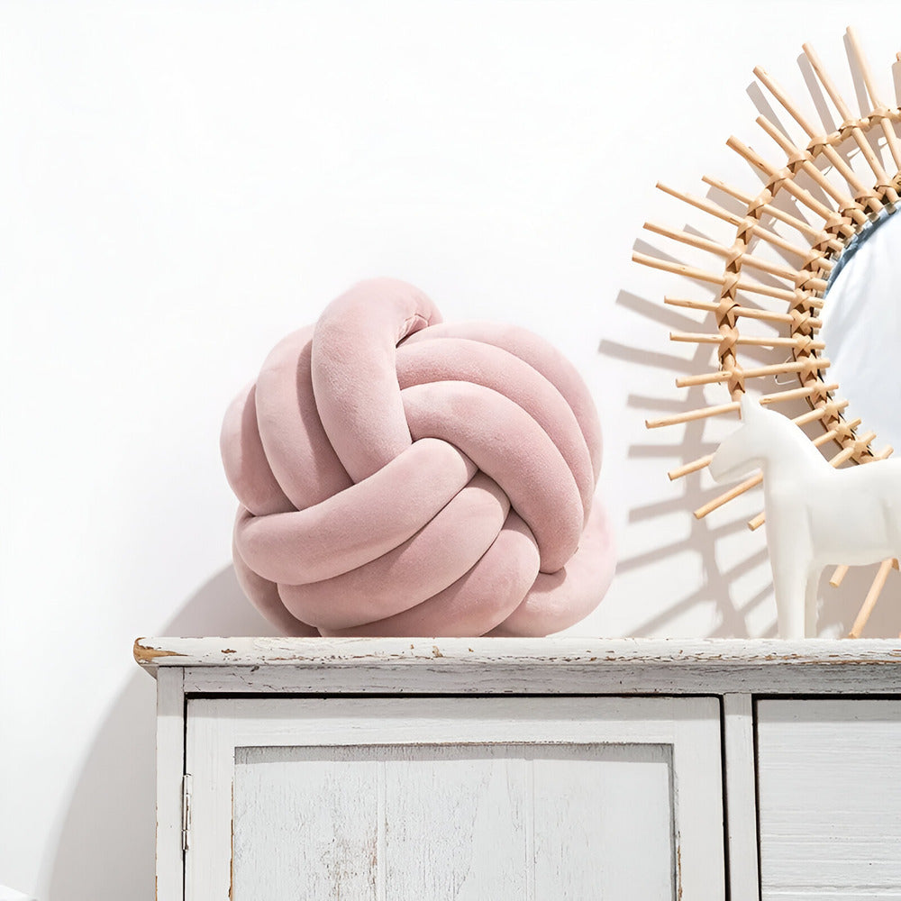BowLift | Handmade Knotted Round Decorative Pillow