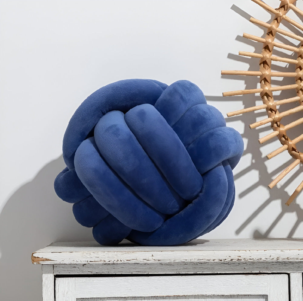 BowLift | Handmade Knotted Round Decorative Pillow