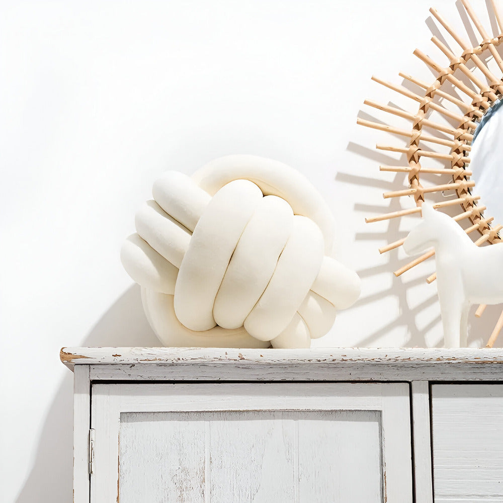 BowLift | Handmade Knotted Round Decorative Pillow