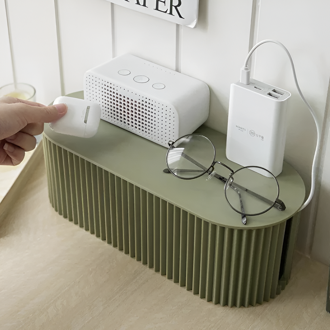 BowLift | Elegant Cable Organiser Box – Minimalist Cable Storage in Soft Macaron Colours