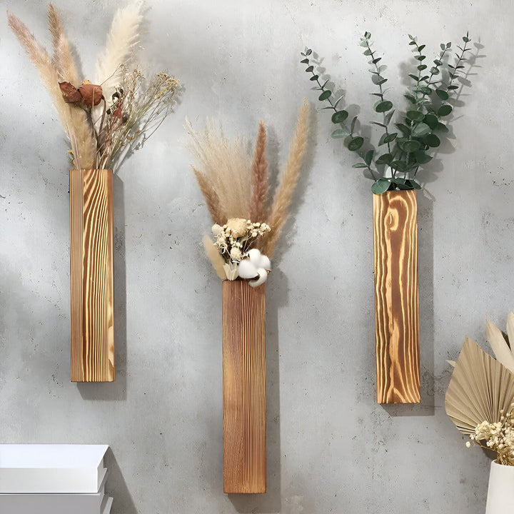 BowLift | Wooden Wall Vase | Rectangular Plant Shelf 30 cm