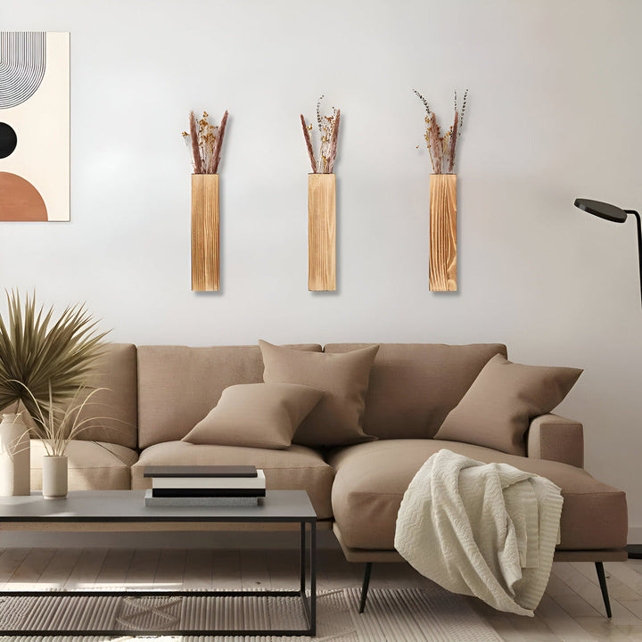 BowLift | Wooden Wall Vase | Rectangular Plant Shelf 30 cm
