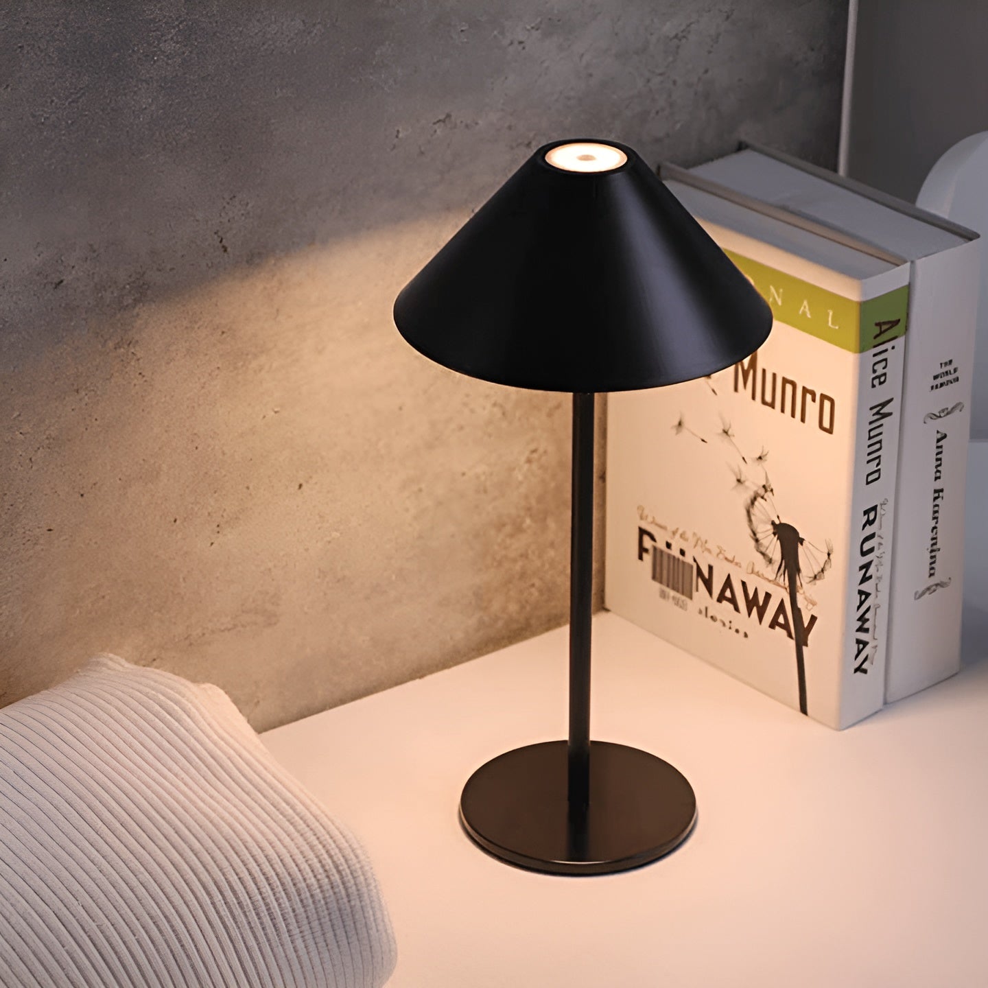 BowLift | LumiLuxe - Dimmable Nordic Cone LED Table Lamp with Touch Control