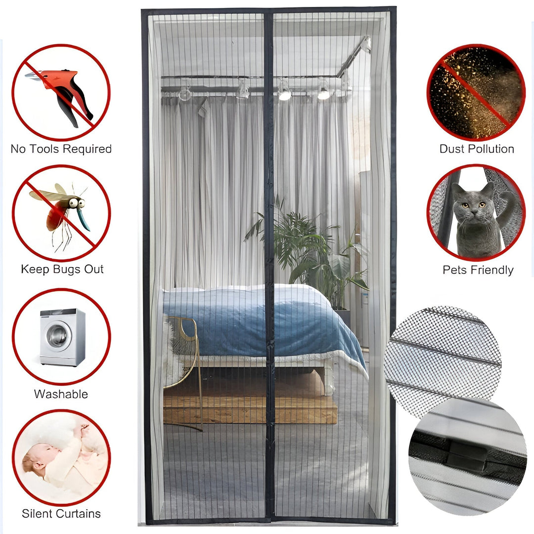 MagniSeal™ Magnetic Door Net Against Insects | Bowlift