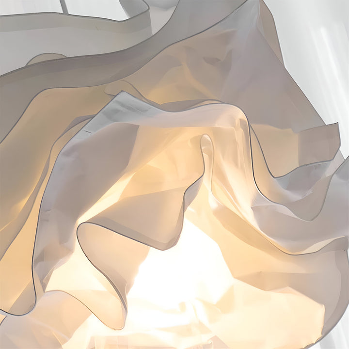 ShadeGlow Adjustable Pendant Light with Sculpted Paper Shade Design Bowlift