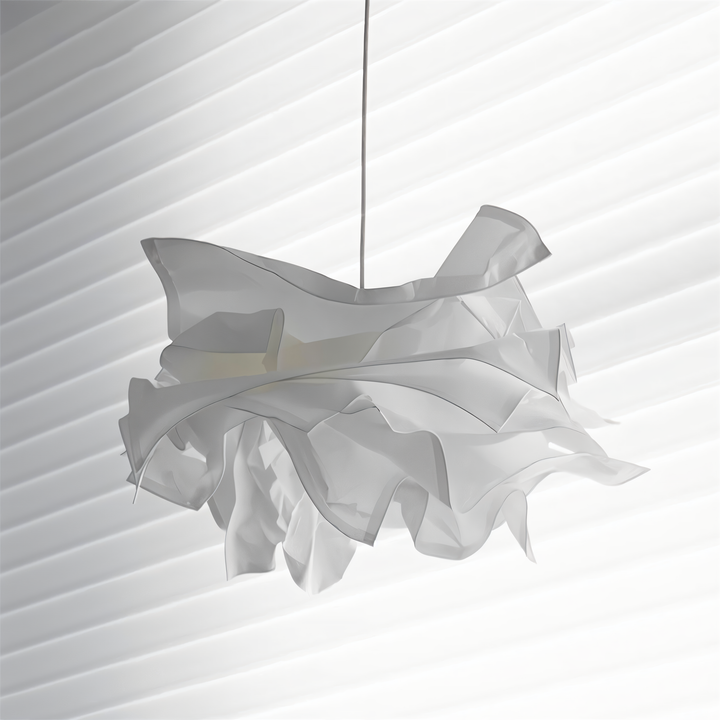 ShadeGlow Adjustable Pendant Light with Sculpted Paper Shade Design Bowlift