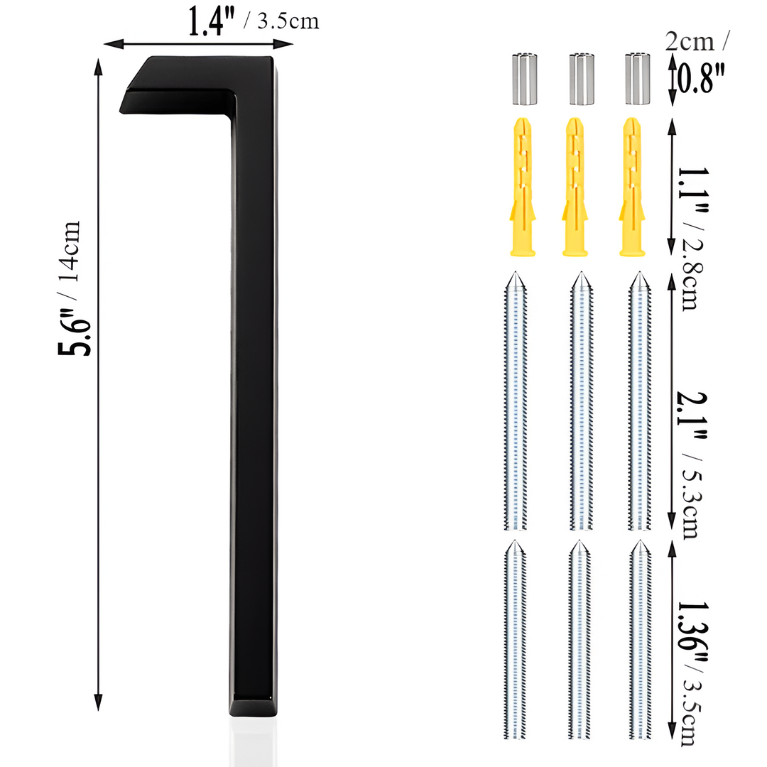 BowLift | Black Full House Number - House Number Modern - House Number Sign