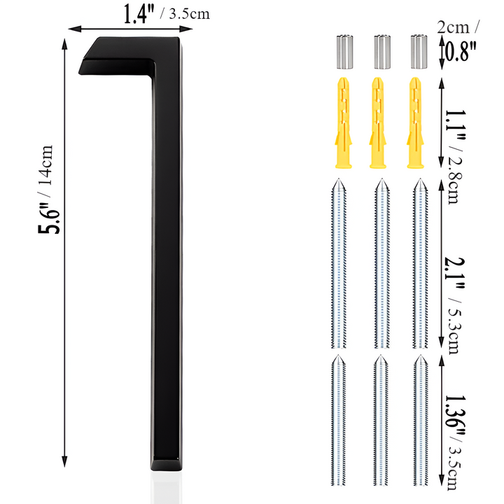 BowLift | Black Full House Number - House Number Modern - House Number Sign