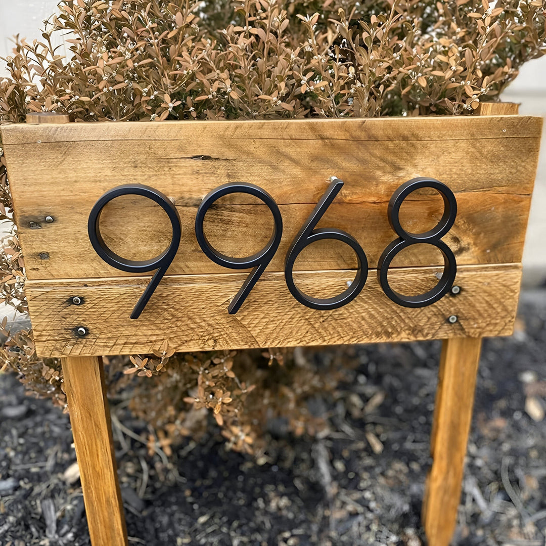 BowLift | Black Full House Number - House Number Modern - House Number Sign