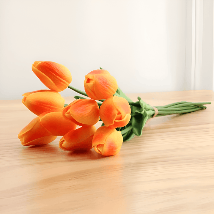 BowLift | Set of 6 Realistic Artificial Tulip Bouquets for Home, Garden, and Party Decoration