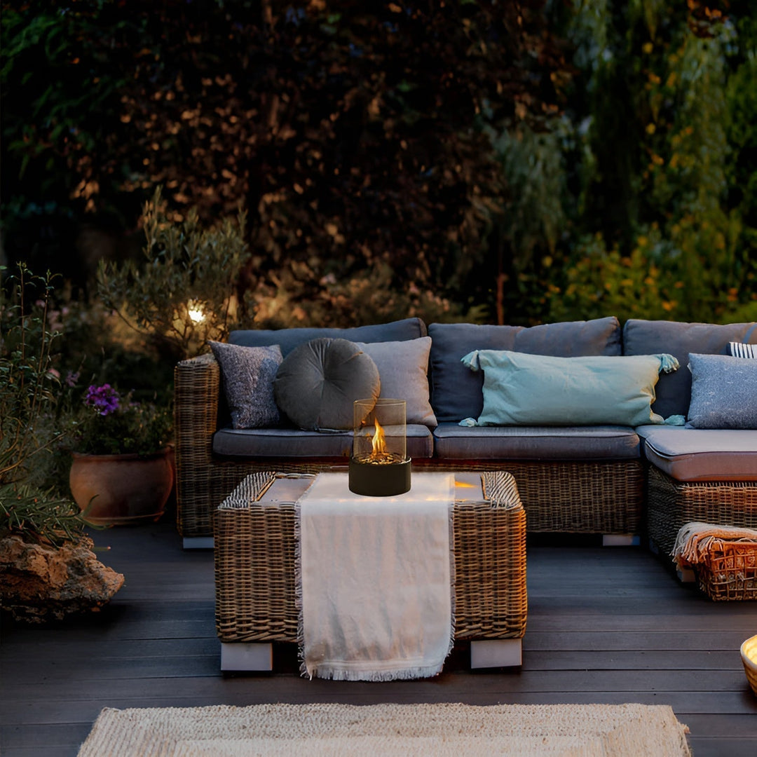 BowLift | Modern Tabletop Fireplace | Sleek Metal Base & Clean Burning for Indoor/Outdoor