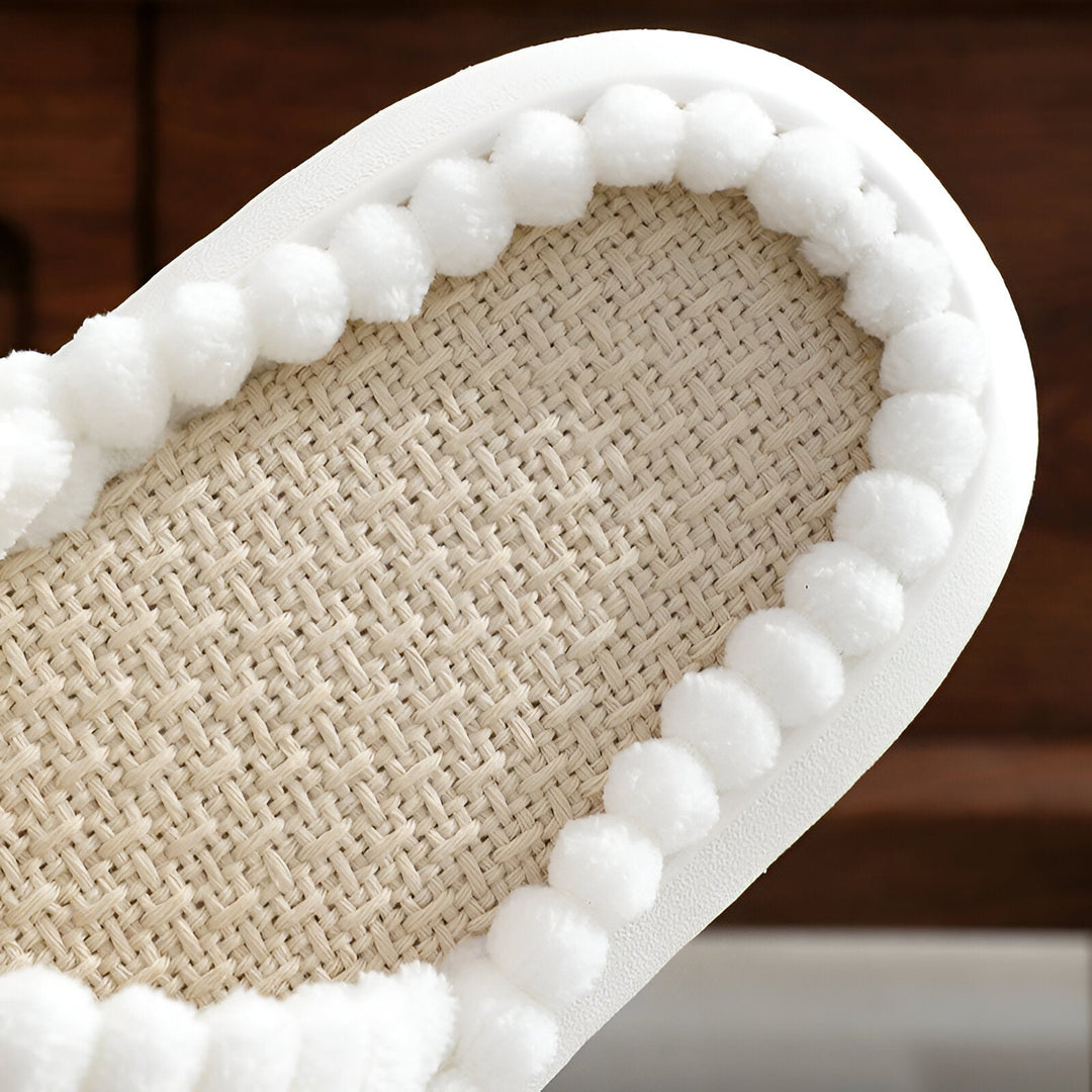 BowLift | Sofie - Plush Lined Slippers with Cross Band