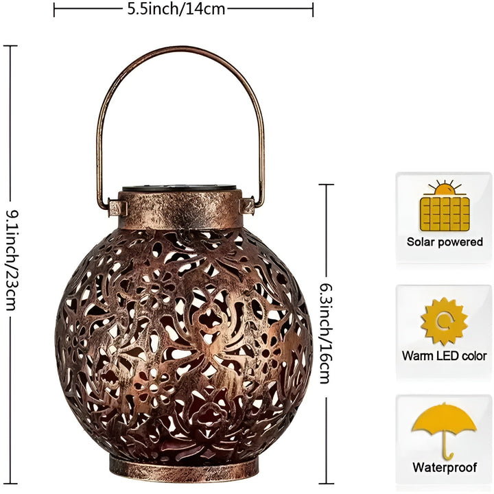 BowLift | SolarFlare | Vintage Solar Garden Light | Waterproof Outdoor Lighting