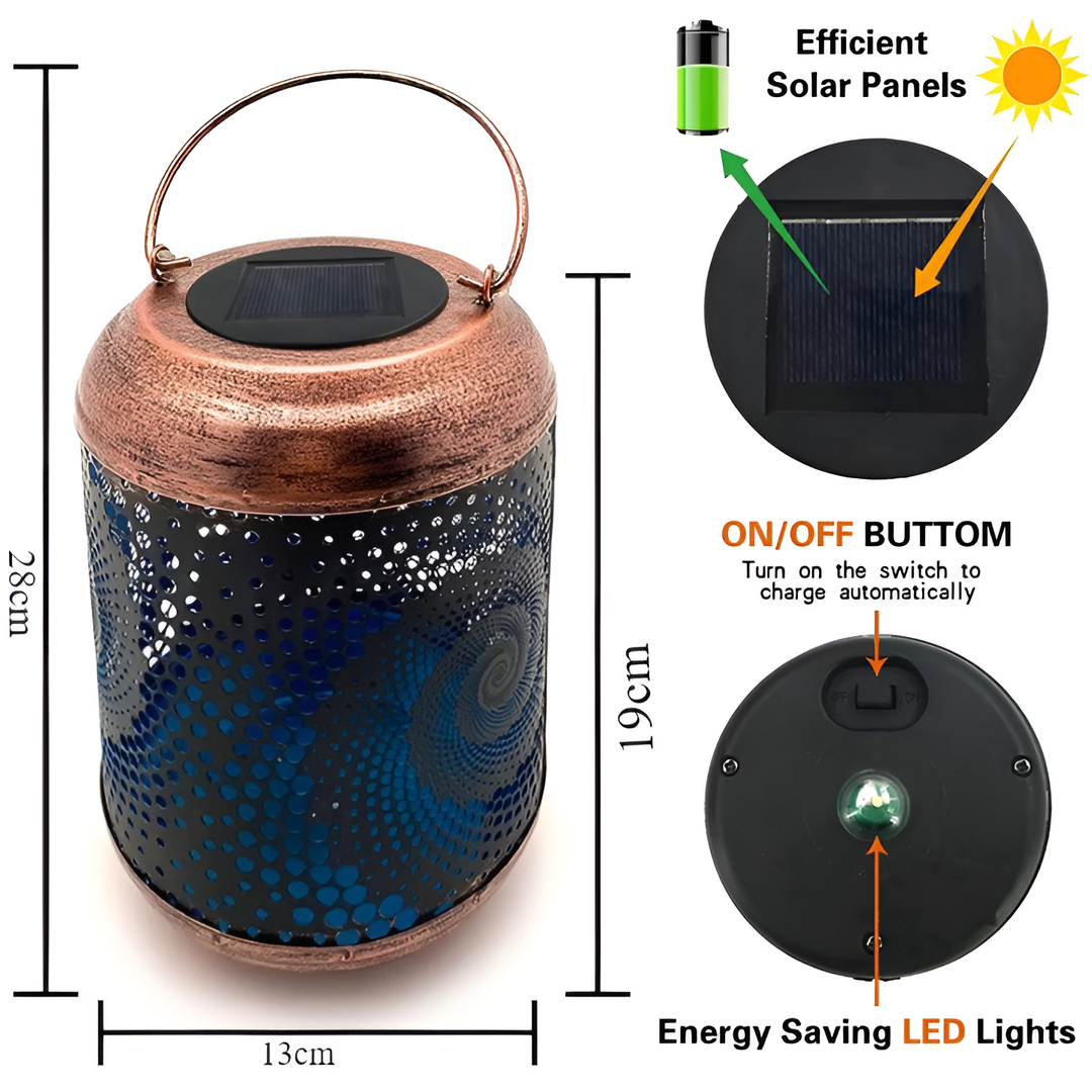 BowLift | LioraSpira projection lamp Solar garden lamp with spiral projection | Artistic design | Weatherproof | 28x19x13 cm