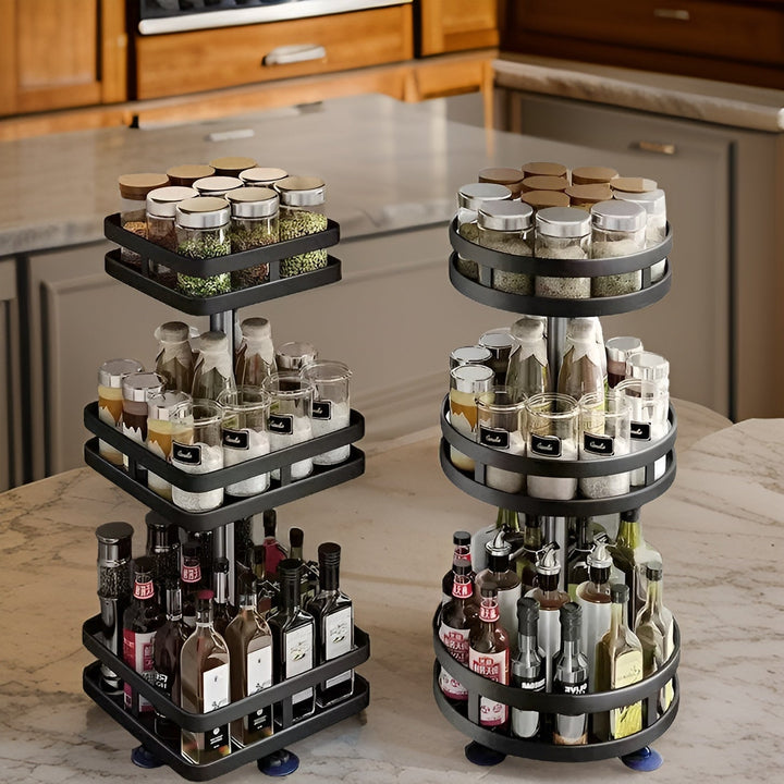 BowLift | Spice Rack - 360° Rotatable Multi-Functional Shelf for the Kitchen - Organize with Ease!