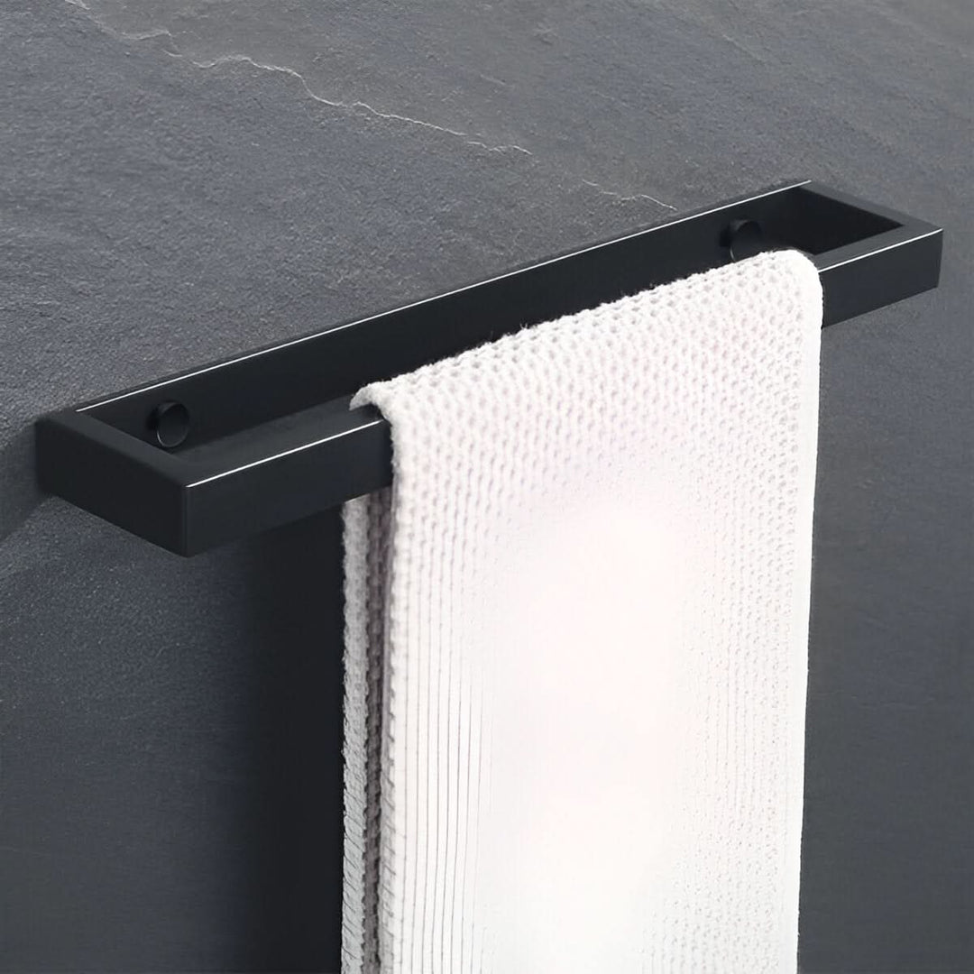 BowLift | Uni-Black Wall Towel Holder – Stainless Steel